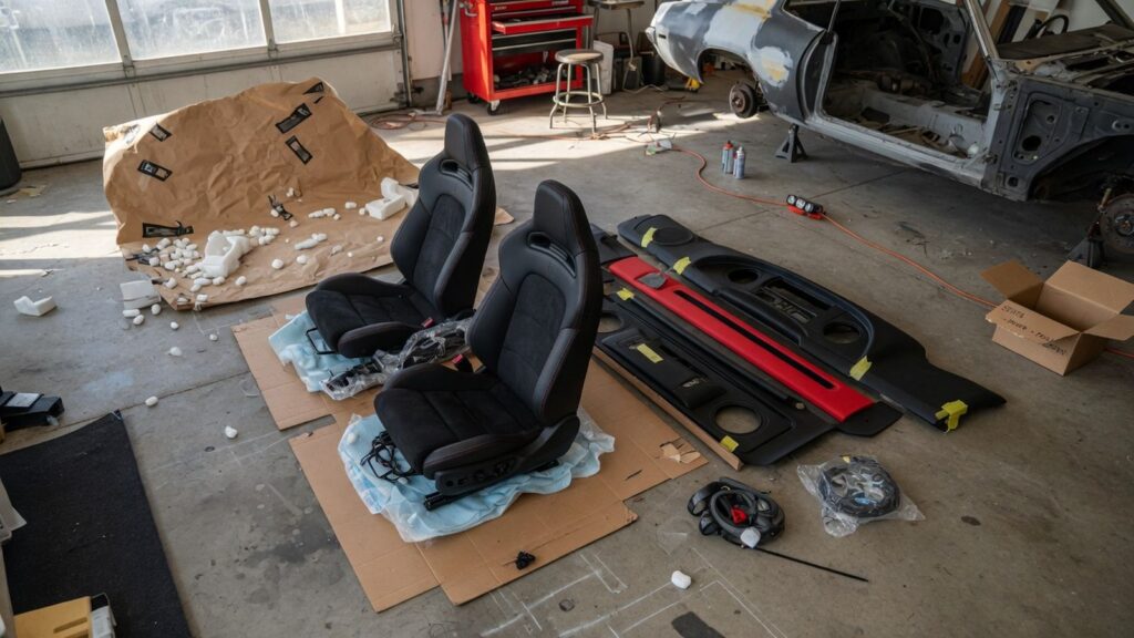 Ilustracja do artykułu: Fotele, wnętrze i tapicerka z USA. Recaro, OEM i fracht